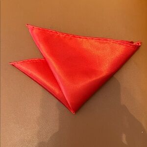 Elegant Satin Dark Tangerine Pocket Square
